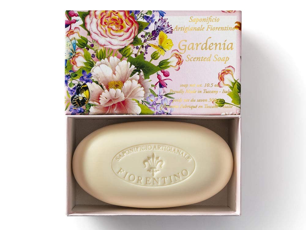 Gardenia Scented Soap - 10.5 oz. Single Soap Bar, Made in Italy – Luxury Handmade Soap