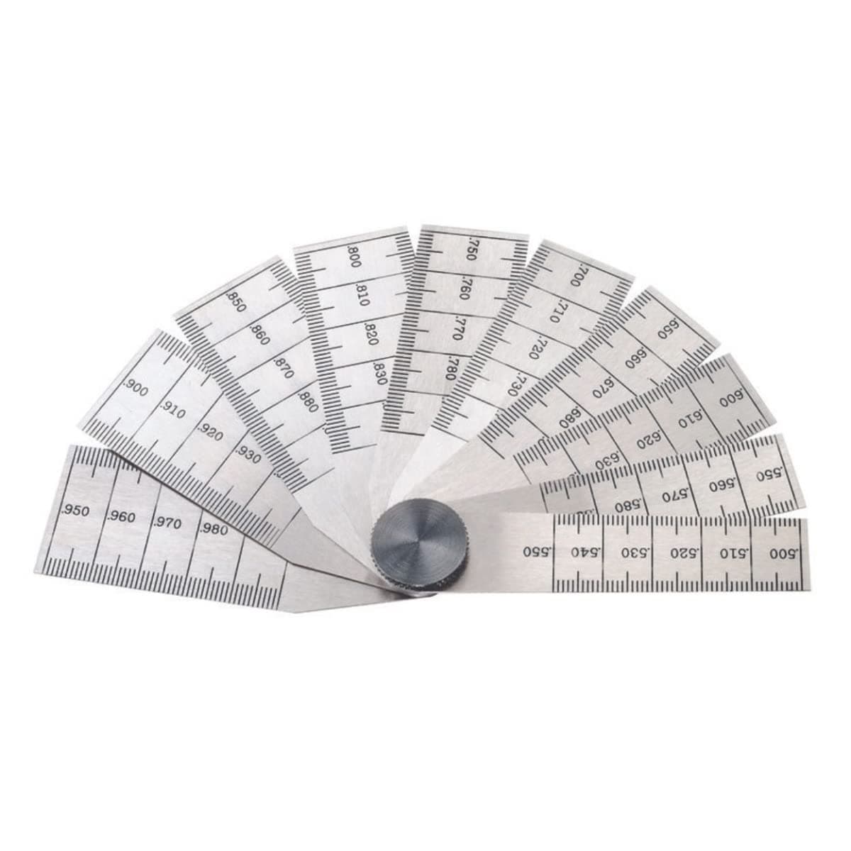 Starrett Tempered Steel Taper Gage with Locking Device - Ideal for Professionals and DIY Home Improvement - .500-1" Range, 2-3/4" Length, 10 Leaves - 269B