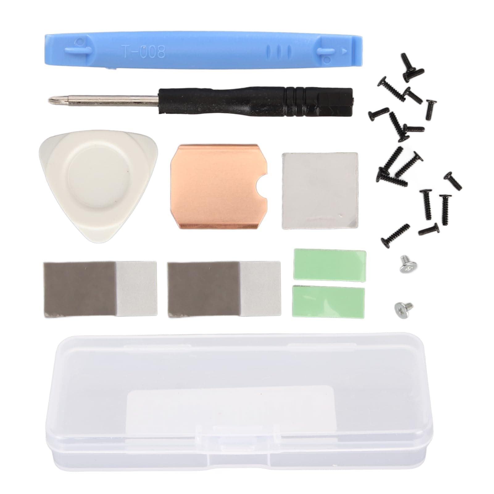 Sorandy Steam Deck Ssd Heatsink Thermal Pad, Copper Heat Sink With Opening Back Cover Screwdriver Tools Kit, M.2 2230 Nvme Cooling Paste For Rog All