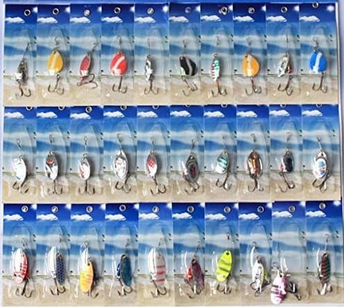 30 x Assorted Metal Fishing Lures / Spoons - . Ideal For Canal , River , Pool Or Sea Fishing - Now With A FREE 12 Month Guarantee !