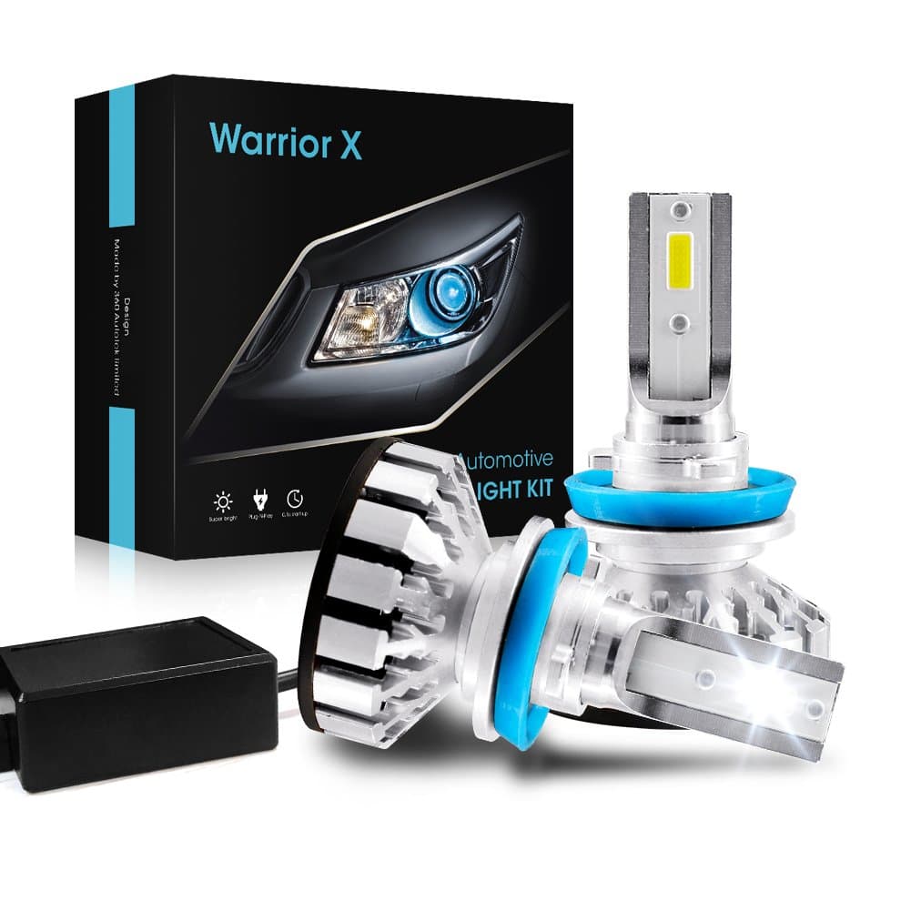 Afibraru H8/H11 Led Headlight Bulbs Extremely Bright All-in-one Conversion kit fog lights 10,000LM 72W 6000K Cool White Replace for Halogen or HID Kit Bulbs