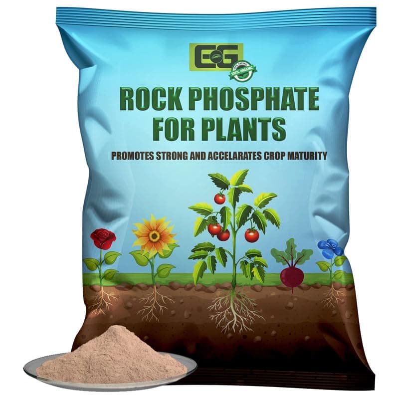 Elamgreen Rock Phosphate for Plants, Organic Fertilizer for root growth,flowers fruits and vegetable plants fertilizer 10kg