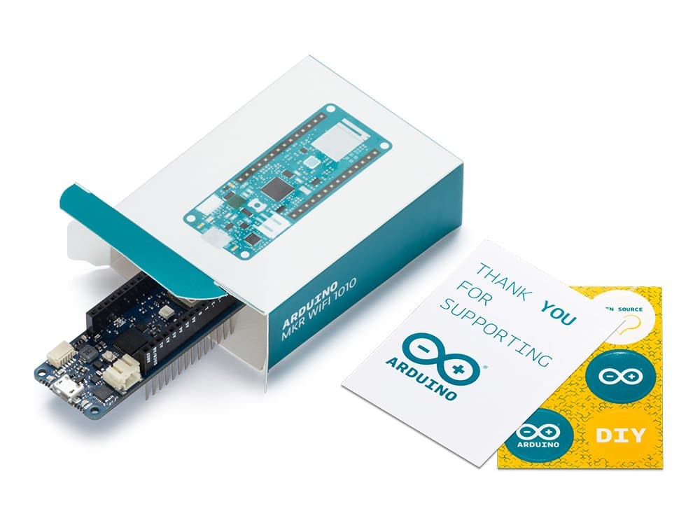 MKR WiFi 1010 [ABX00023] - 32-bit ARM Cortex-M0+, WiFi & Bluetooth Connectivity, 250KB Flash, 32KB SRAM, Secure Element, 14 Digital I/O Pins, 6 Analog Inputs, Compatible with Arduino IDE
