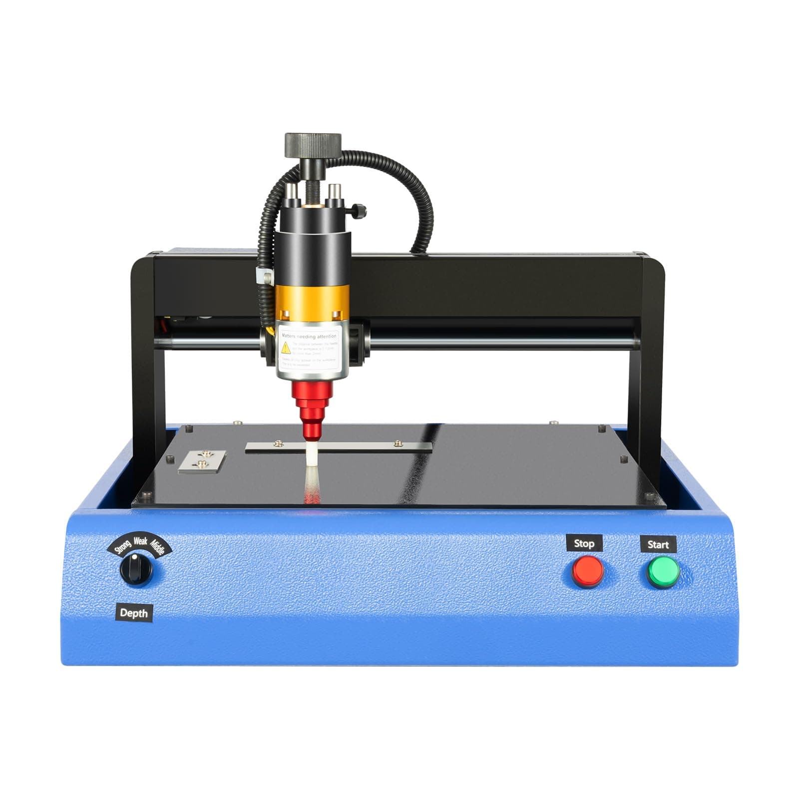 Electric Metal Marking Machine, 400W Metal Engraving Machine, Dot Peen Marking Machine for Industrial Nameplate Dog tag Steel ID Card, Marking Depth 0.05mm-1mm 110V