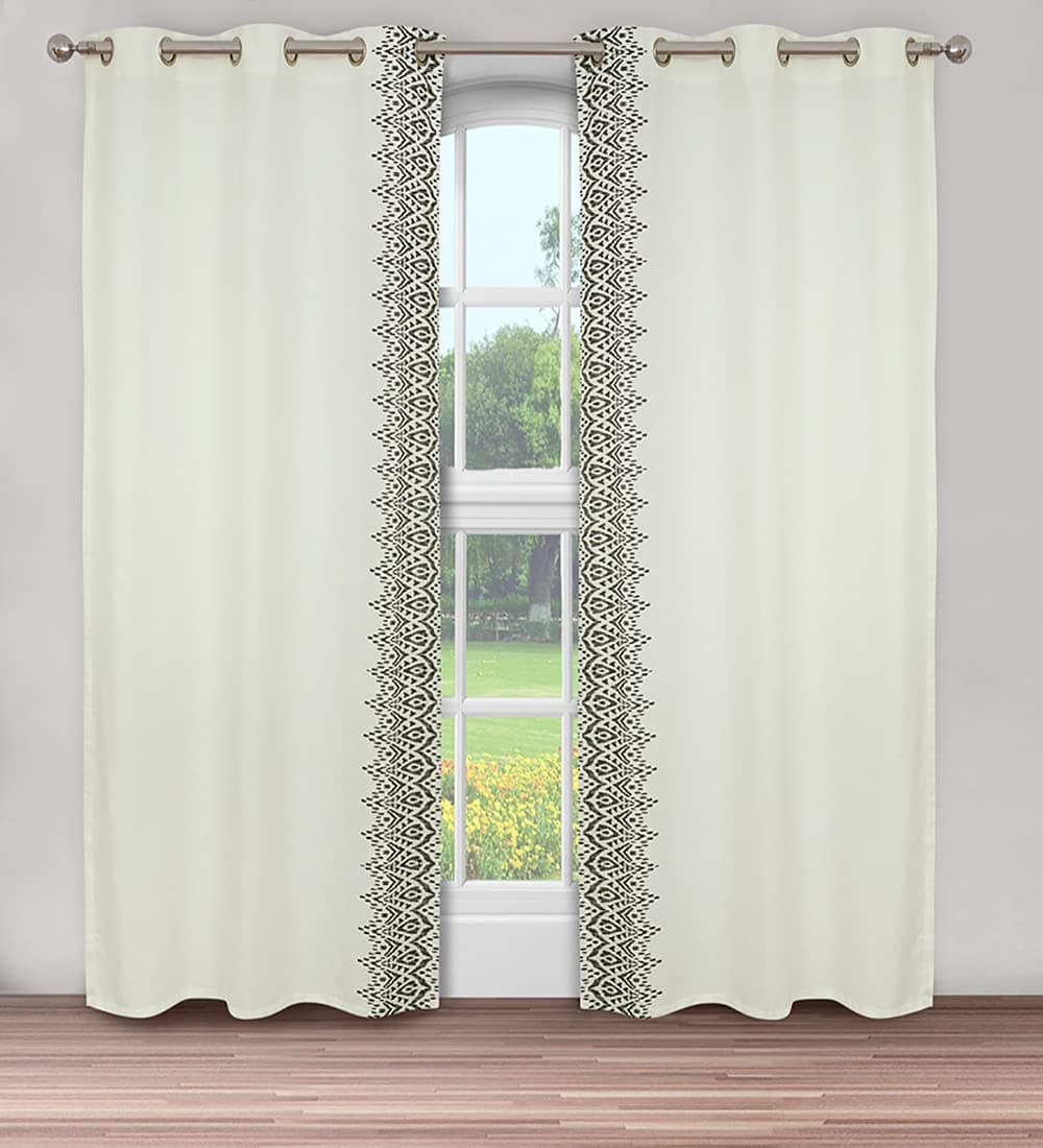 ROYALE LINENS Nikki Chu Capetown Collection Printed Window Curtain Panel Pair