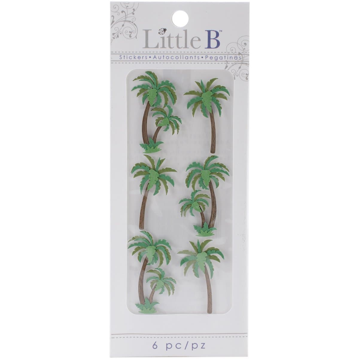 Sticker Embellishments Little B Palm Trees Mini Stickers