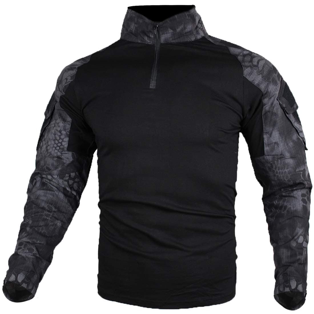 Tactical Combat Shirt, Ripstop Breathable Multicam T Shirt for Hunting Military Airsoft
