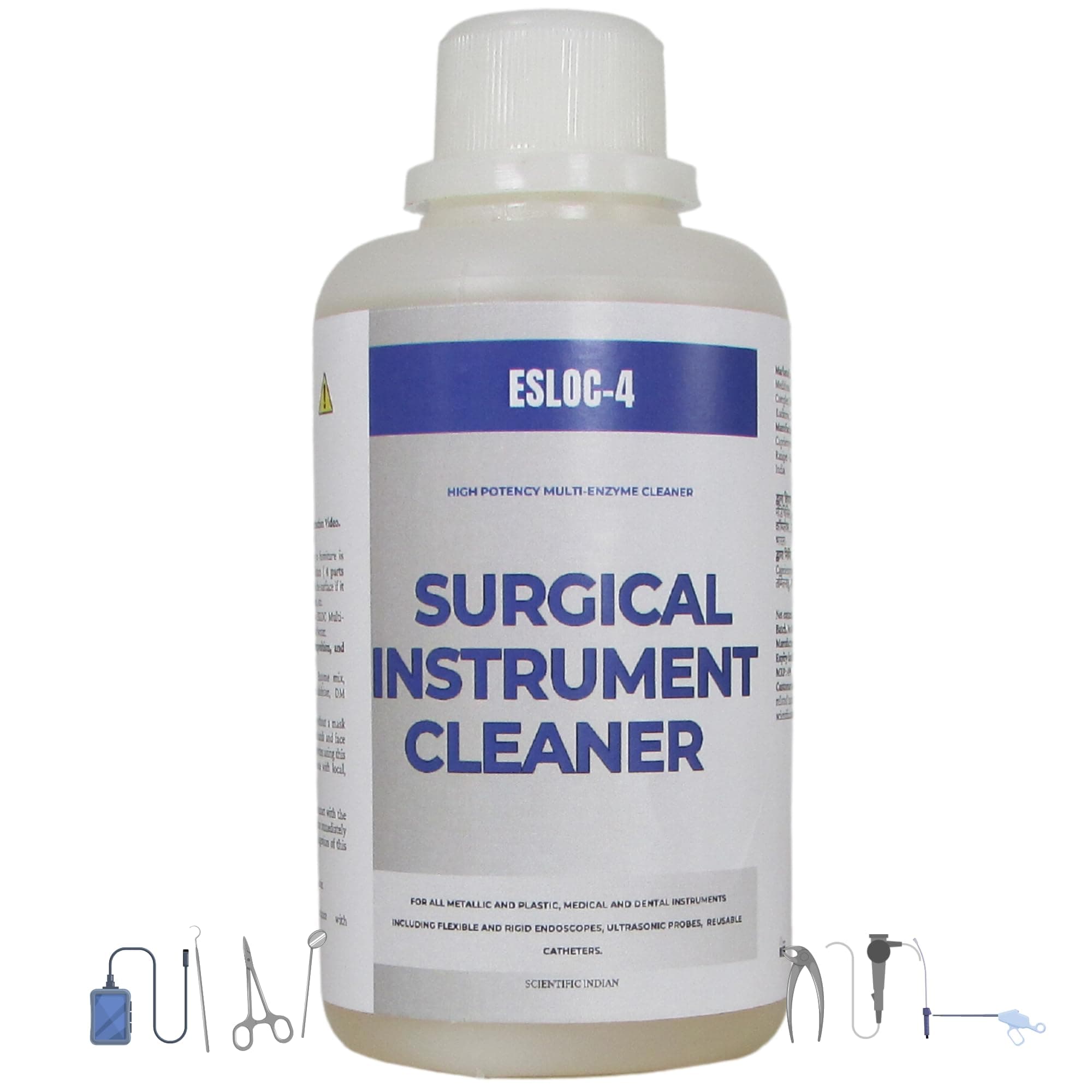 I ESLOC-4 Cleaning and Disinfectant Solution for Medical, Surgical and Dental Instruments I Rust Prevention Enzyme based (200 ML)