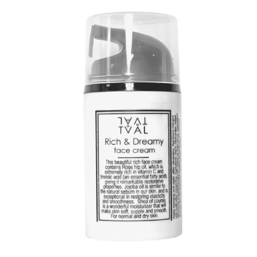 Rich and Dreamy Natural Unscented Face Cream with Rosehip Oil and Jojoba - Tval Skincare Sweden