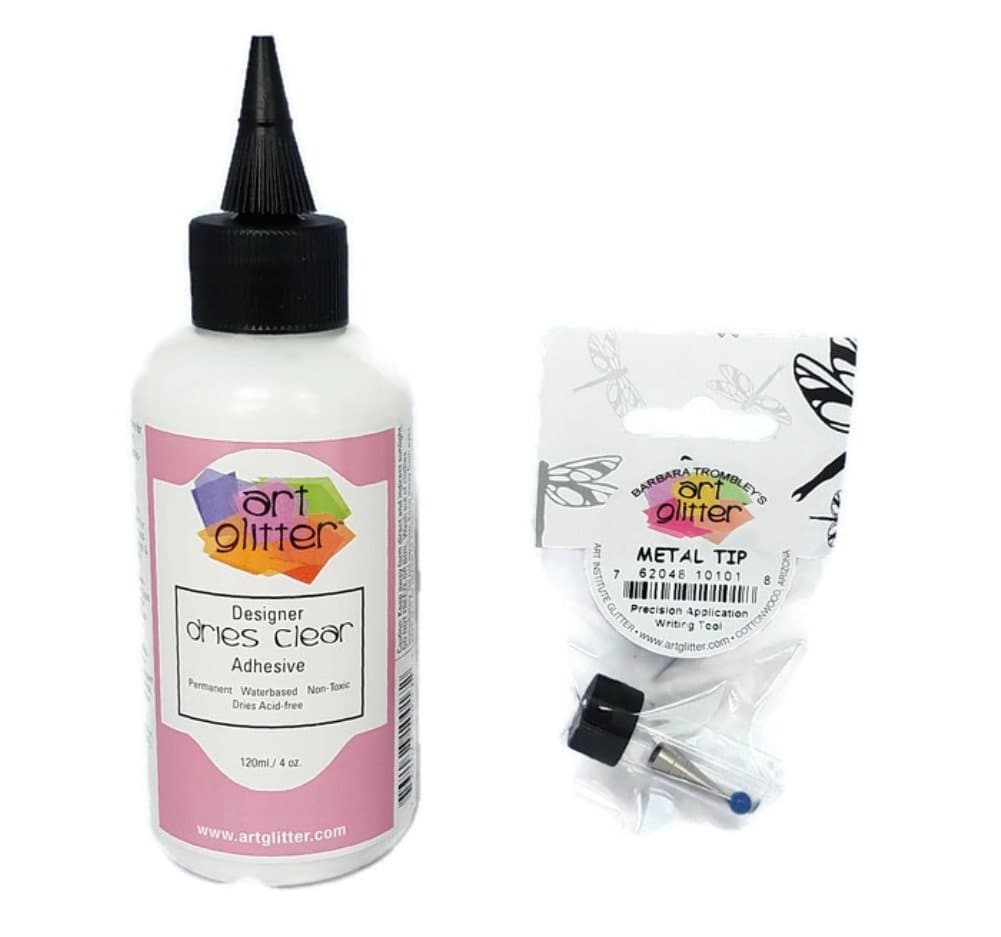 Glue Designer Dries Clear Adhesive 4 oz with Ultra Fine Metal Tip