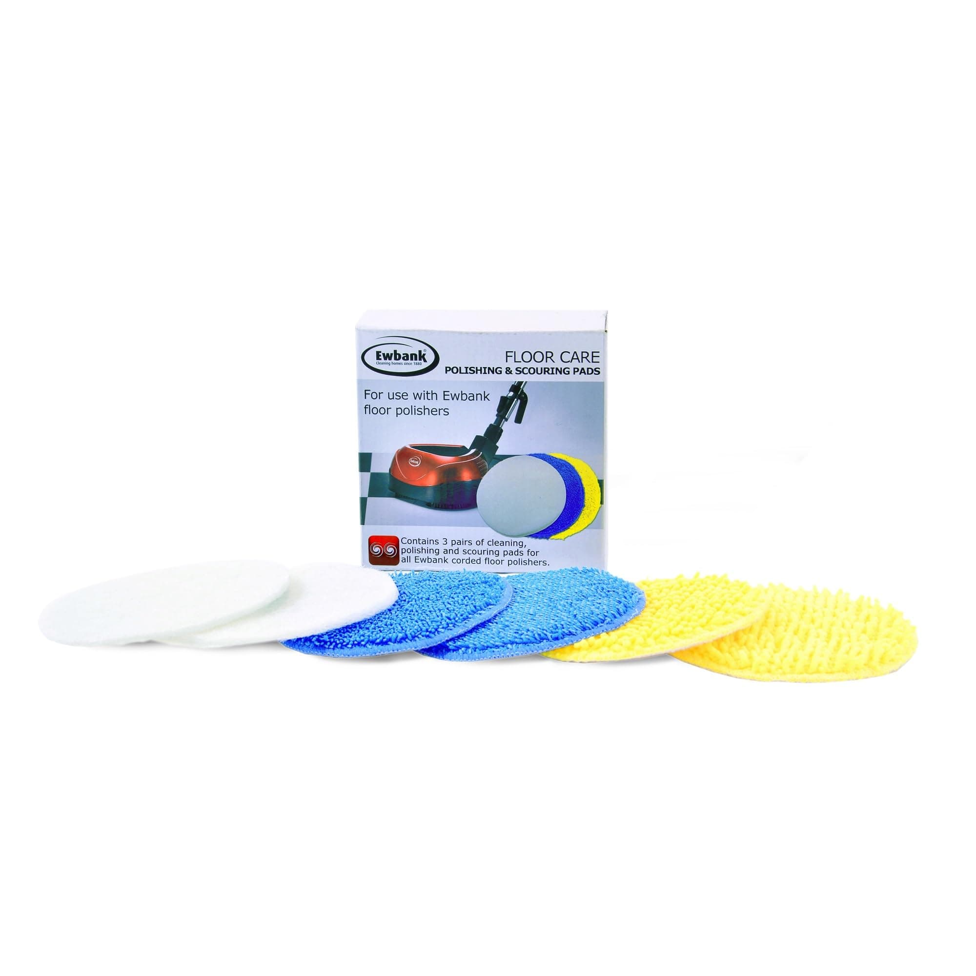 EwbankMultipurpose Floor Replacement Pads EP170/EPV1100 - Cleaning/Washing, Polishing/Buffing, and Scrubbing/Scouring (Not Compatible with Electra FP40)