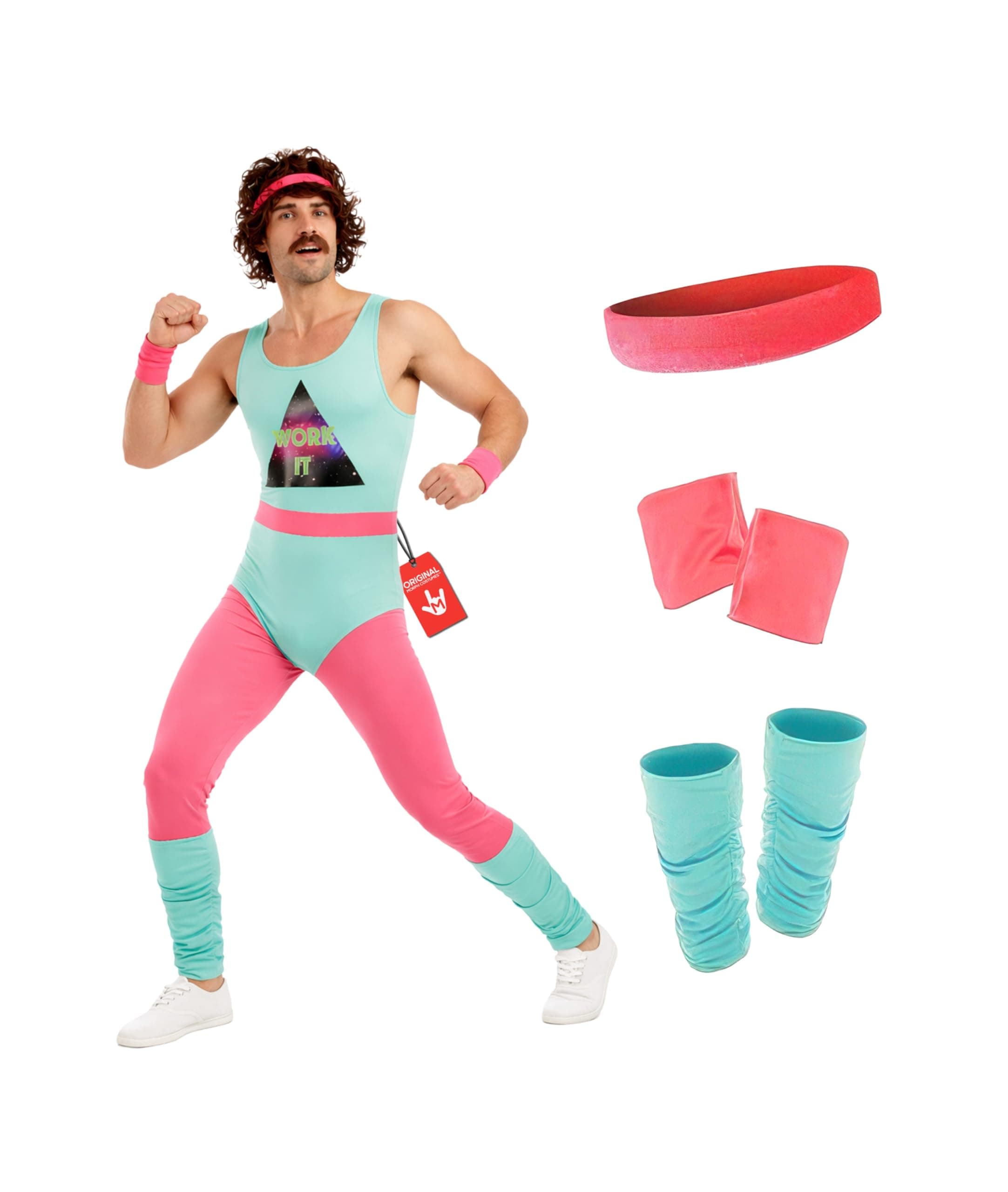 Fun Shack 80s Fitness Instructor Costume, 80s Aerobics Costume, Fitness Instructor Costumes, Aerobics Instructor Costumes