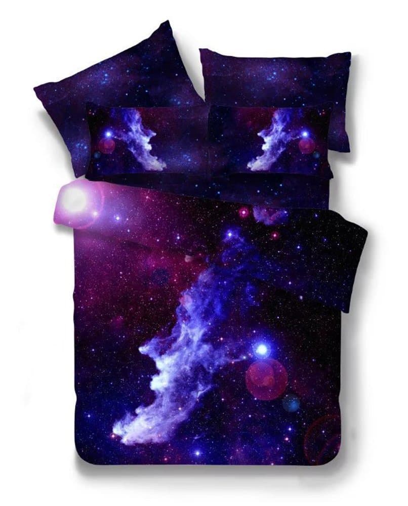 YOU SA Galaxy Print Bedding 3D Cloud Bedding Set Full (10)