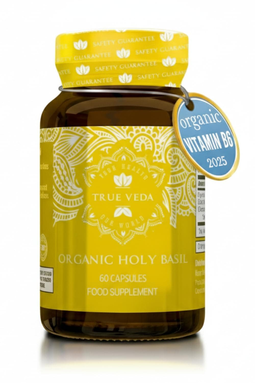 – Organic Holy Basil Supplement | Tulsi Tea Alternative for Daily Use | Certified Organic Holy Basil Extract 15:1 | 2.5% Ursolic Acid | Natural Vitamin B6 Source | 60 Vegan Tulsi Capsules