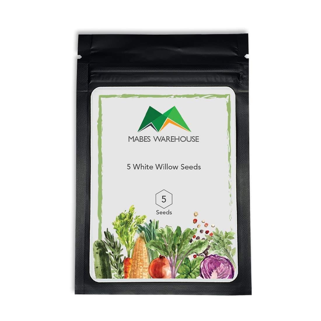 MABES WAREHOUSE 5 White Willow Seeds Tree Weeping Flower Giant Full Landscape Garded Yard Bush - Salix Alba White Tree, Fast Growing Deciduous Tree, Weeping Willow Trees Ready to Plant