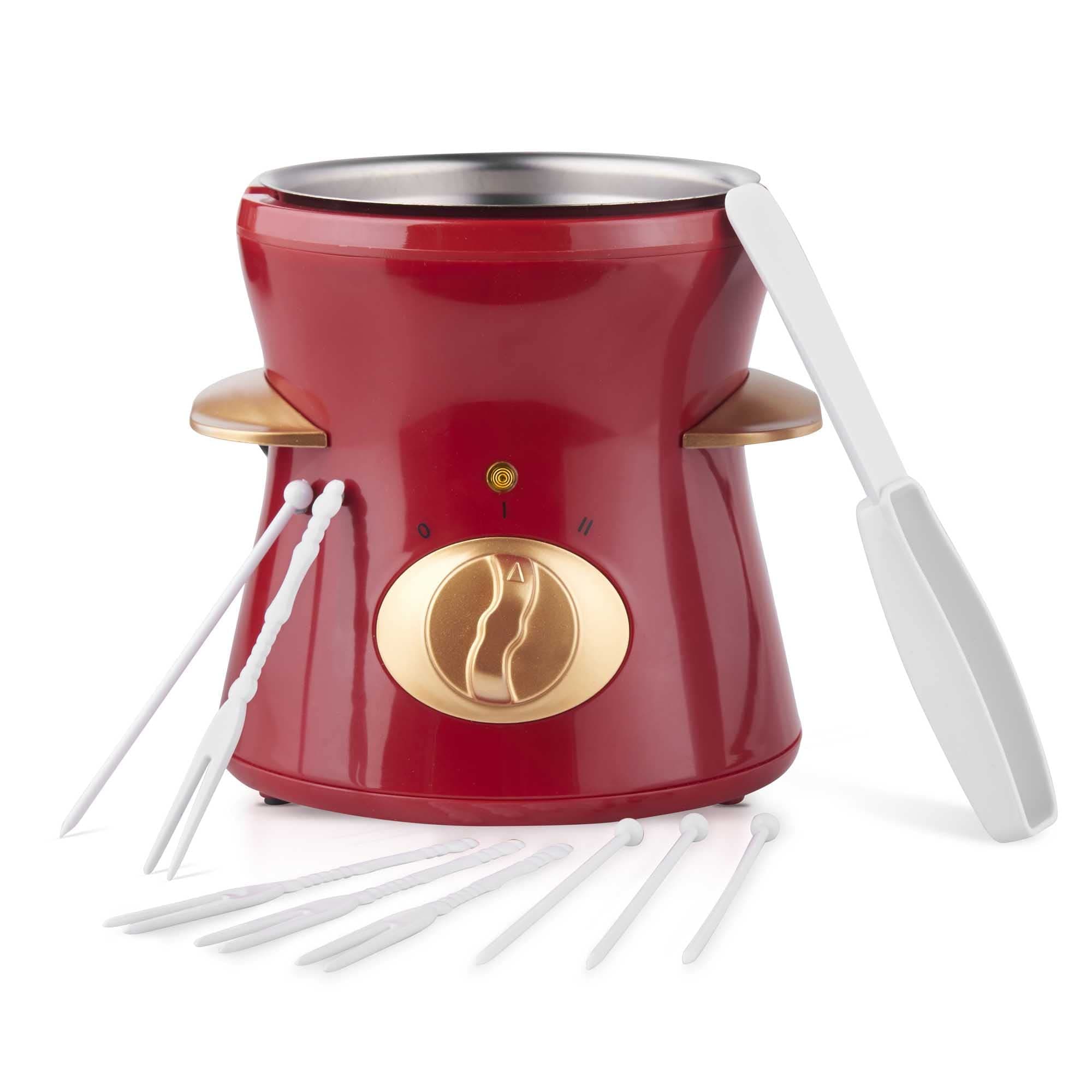 Lewis's Chocolate Fondue Set with Dipsticks - Table Top Fondue Machine - Chocolate Melting Pot, Fondue Cookware, Chocolate Fondue Set, Fondue Set, Chocolate Fountain Machine, Melted Chocolate
