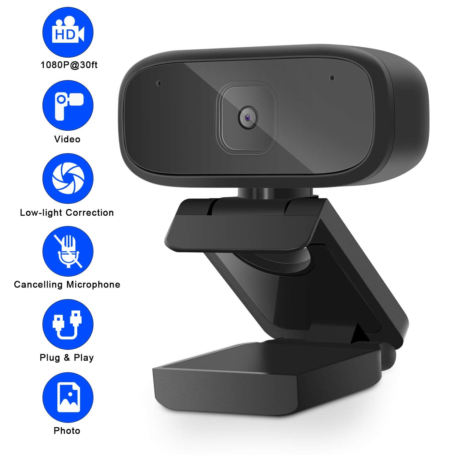 Innosinpo Webcam Ultra HD 1080P【2020 Newest】 USB PC Webcam,Gaming Computer Camera for Live Streaming,Gaming,Calling and Conferencing,Built-in Mic