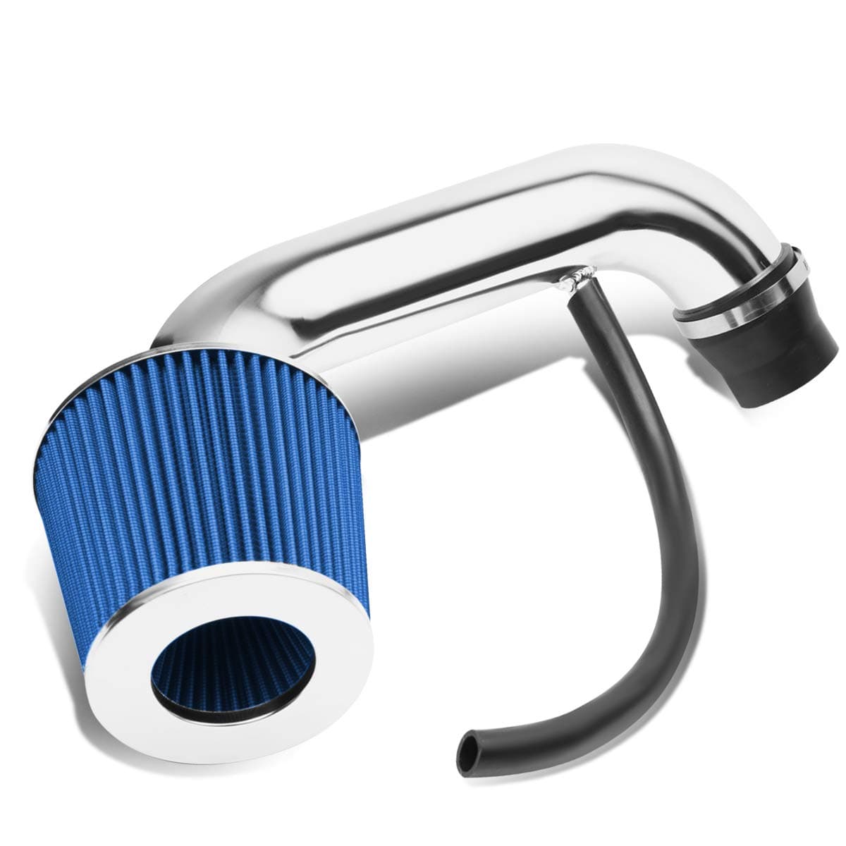 DNA Motoring ITK-0075-BL Blue Air Intake+Filter System [For 01-05 Honda Civic],Chrome/Blue