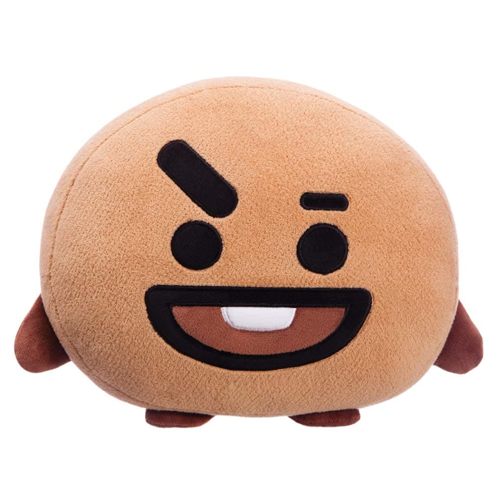 BT21 Official Merchandise, Shooky Plush Cushion, 61345, Brown, 1 Count (Pack of 1)