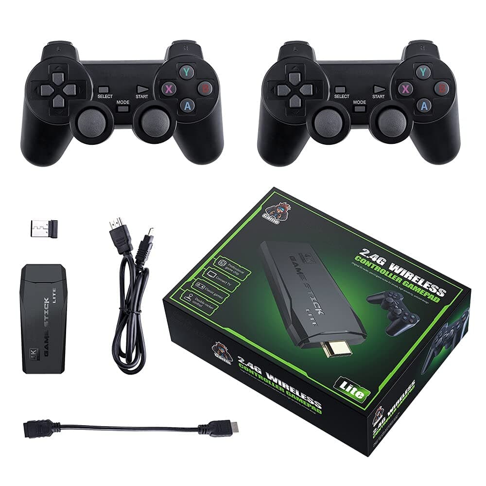 Nano Classic M8 Game Stick,4K Game Console with 2 2.4G Wireless Gamepads