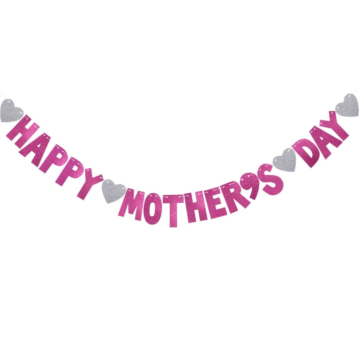 LUOEM Mother's Day Banner Happy Mother's Day Bunting Banner Garland Mother's Day Decorations Photo Prop Photo Booth Backdrop