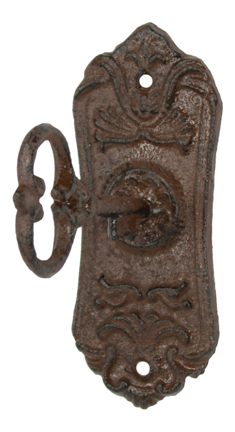 Upper Deck UX1005 Skeleton Key Cast Iron Coat Wall Hook and Key Rack
