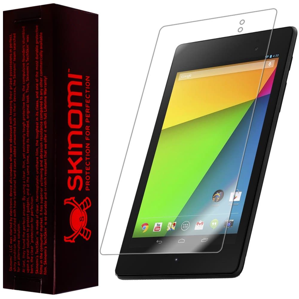 Skinomi Screen Protector Compatible with Google Nexus 7 (2013, 2nd Gen, LTE Version) Clear TechSkin TPU Anti-Bubble HD Film