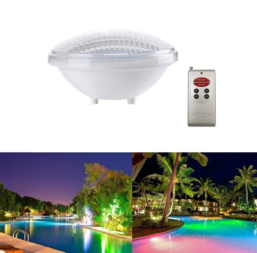 Sazu Itou 12 V Color Changing 54watt, 450 Watt Halogen Bulb Replacement Pool Lights LED Swimming Pool Light Bulb for Pentair Hayward Light Fixture with 1x IR Remote Controller [Energy Class A+++]