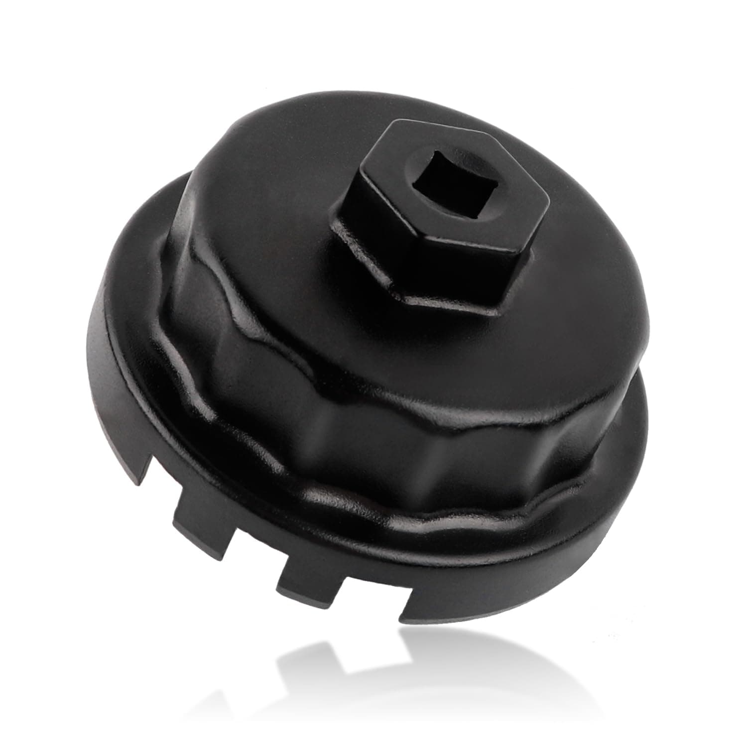 Aokdom Oil Filter Wrench Compatible with Toyota 4Runner Sienna Tundra Tacoma with 2.5L to 5.7L Engines,Car Accessories 64mm Oil Filter Removal Tool with 14 Flute (Black)