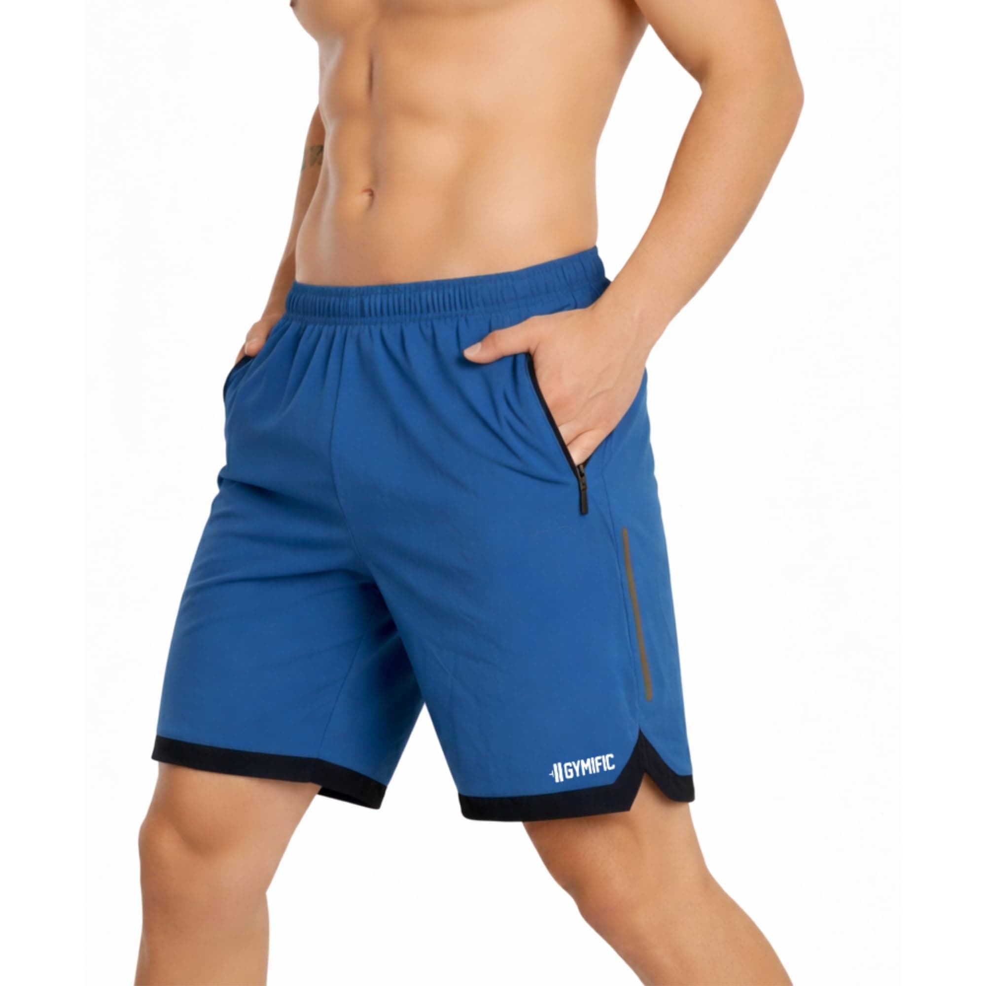 Mens Sports Training Running Dry Fit Solid Boxer Shorts | Premium Lightweight Stretchable Activewear Gym Shorts for Running, Workout, Training & Fitness