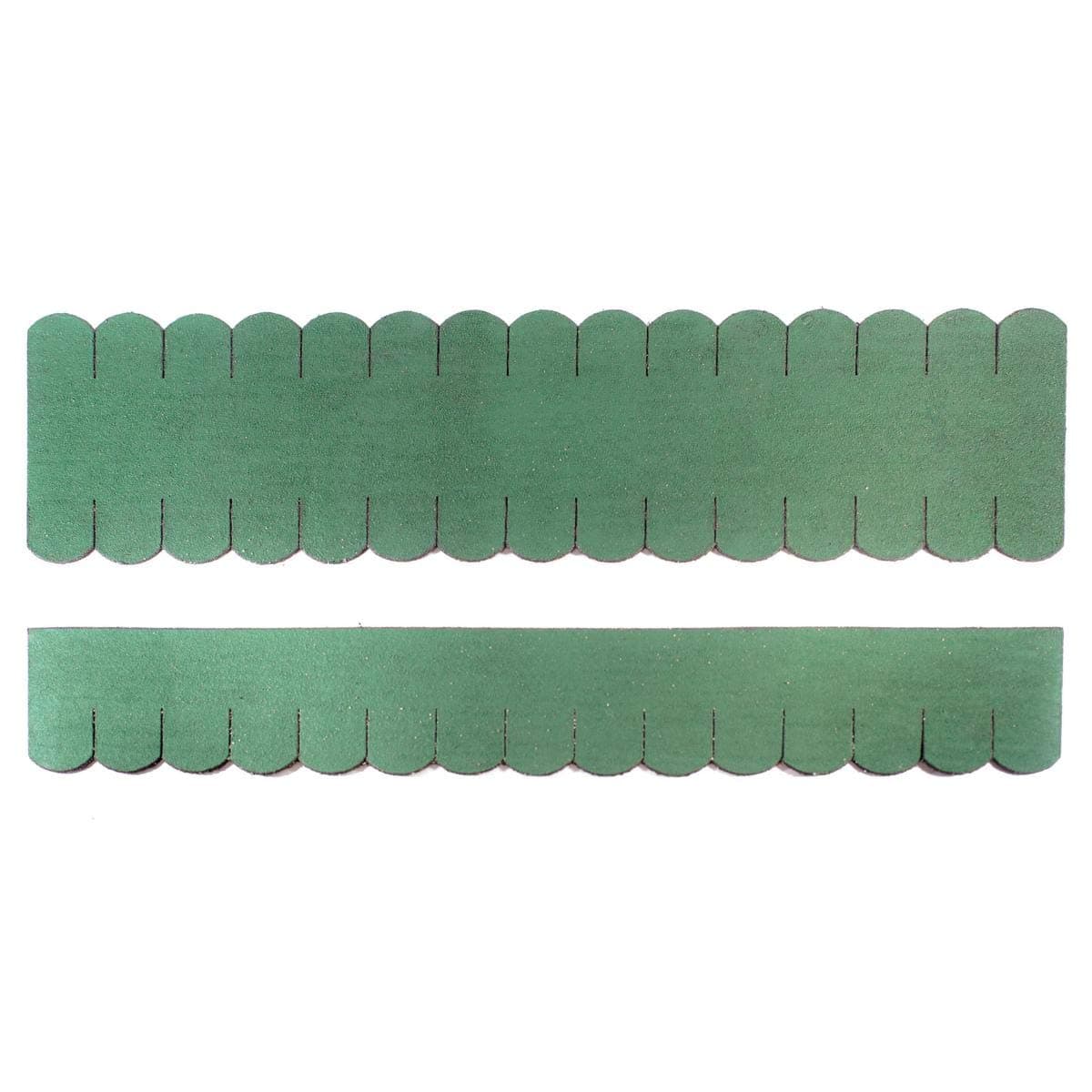 Mini Roof Shingles Beaver Tail Set Small 49.5x7cm Green "59"