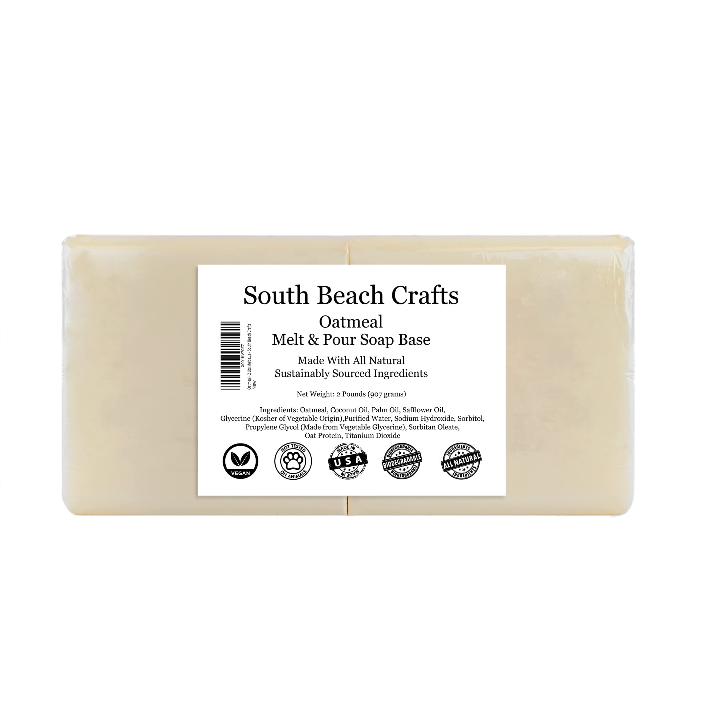 Oatmeal - 2 Lbs Melt and Pour Soap Base - South Beach Crafts