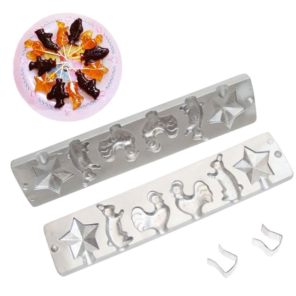 Russian Cast Iron Original Candy Lollipop Mold Form 'Stars'