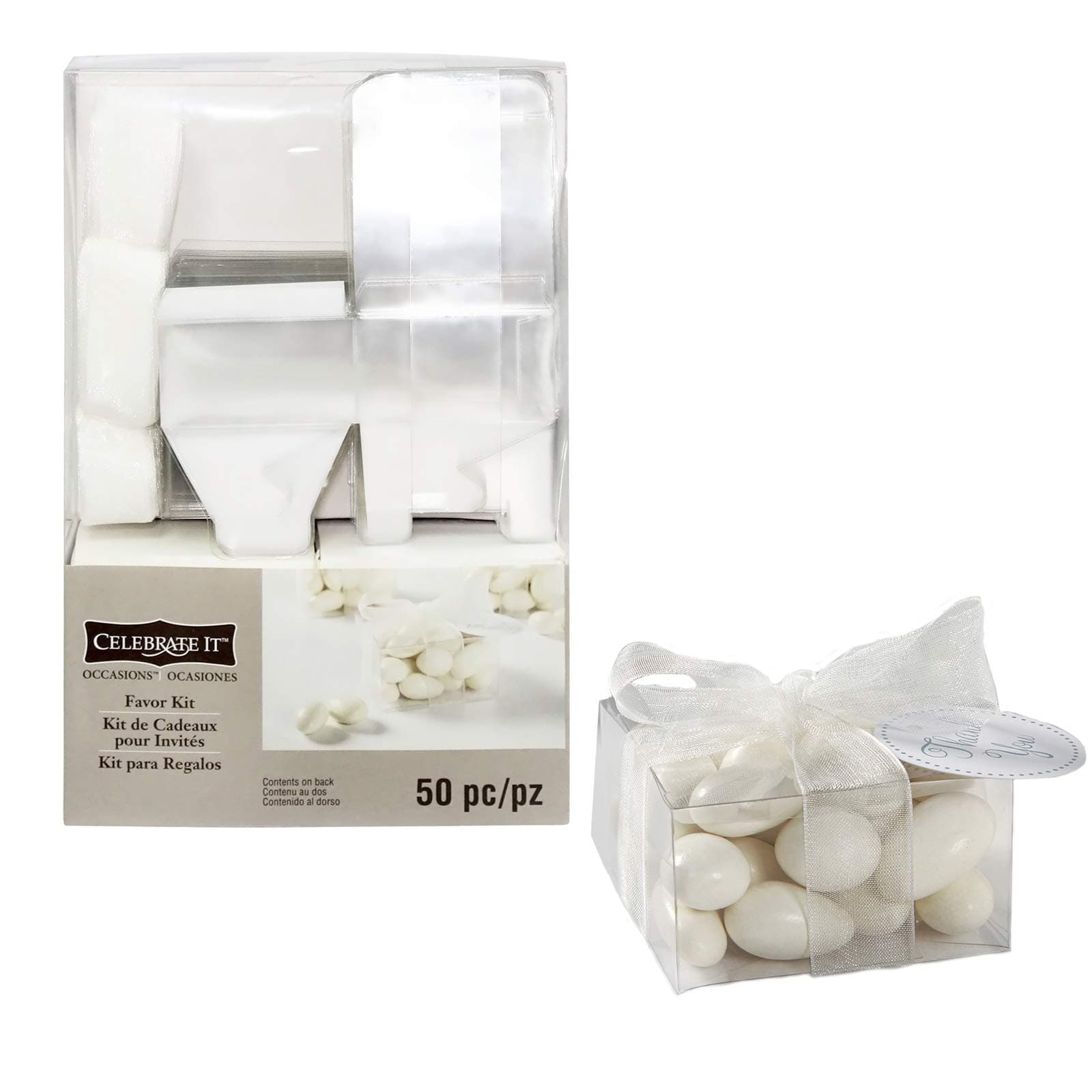 Clear Favor Boxes Kit by Celebrate It, 2.3" x 2.3"