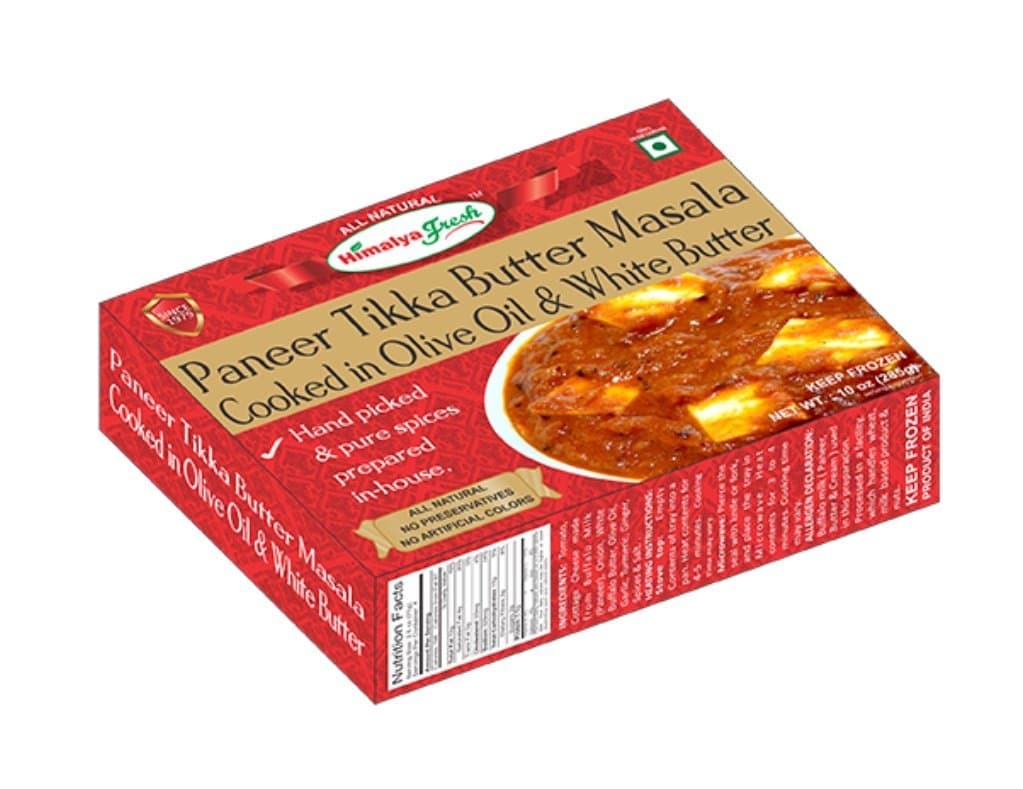 HIMALYA FRESH Paneer Tikka Butter Masala 10 oz each (6 Pack/12 Servings, Each Pack Serves 2) - Premium Authentic Indian Food & Sweets Made With Pure Buffalo Milk - No Fillers Or Preservatives
