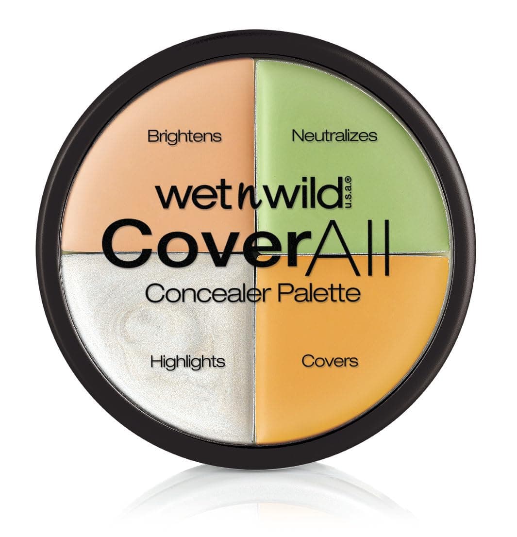 Wet n Wild Coverall Concealer Palette, Pack of 1, Green, 6.5 g (Pack of 1)