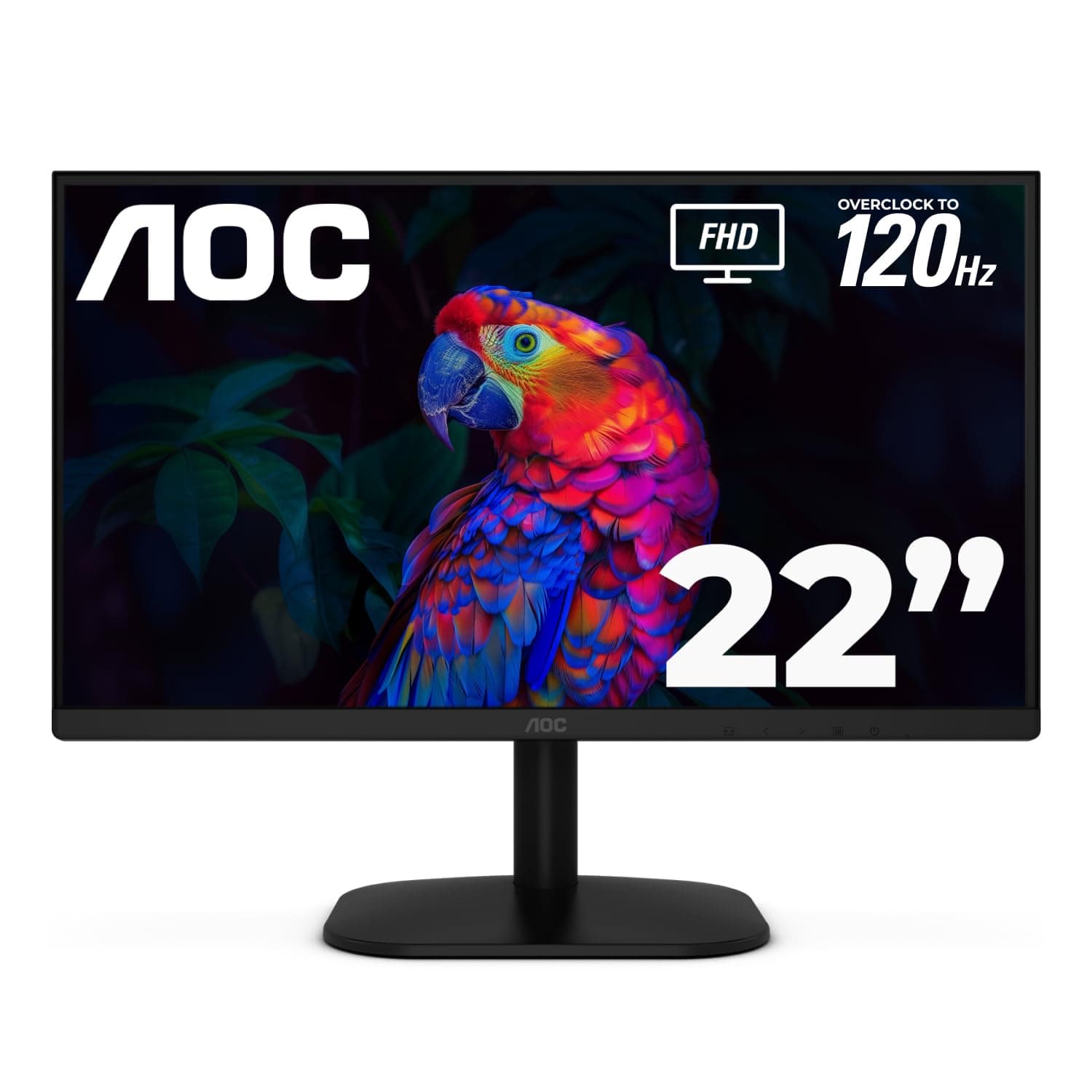 AOC 22B35HM23 22" Full HD (1920 x 1080) 120Hz LED Monitor, Adaptive Sync, VGA & HDMI, Flicker-Free, Low Blue Light, HDR Ready, VESA, Tilt Adjust, Eco-Friendly