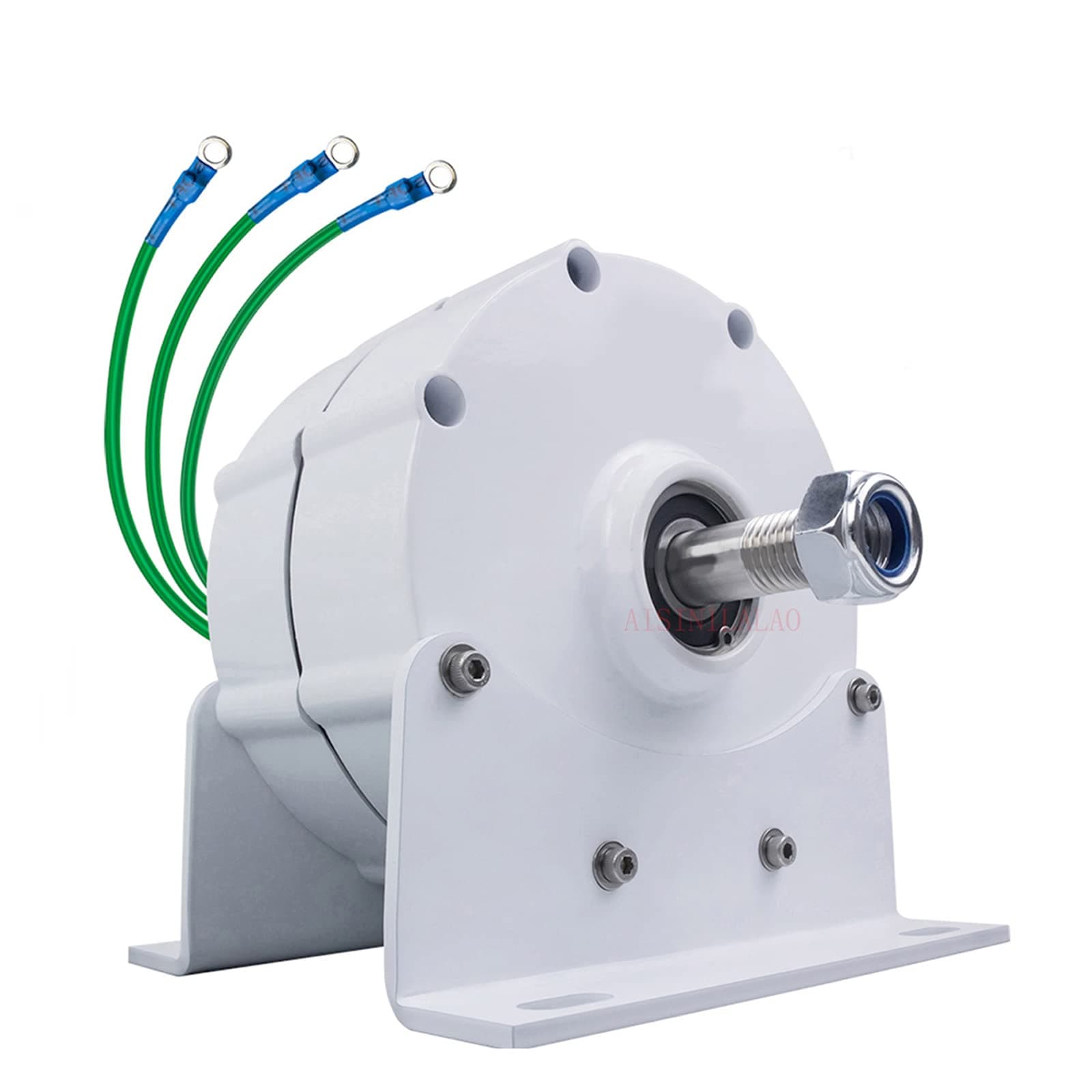 5000W Efficient DC Permanent Magnet Generator, 12V 24V DC Permanent Magnet Alternator Coreless Maglev Generator Motor for Vertical Wind Turbine(White)