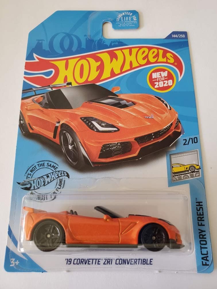 Hot Wheels 2020 Factory Fresh '19 Corvette ZR1 Convertible, Orange 144/250