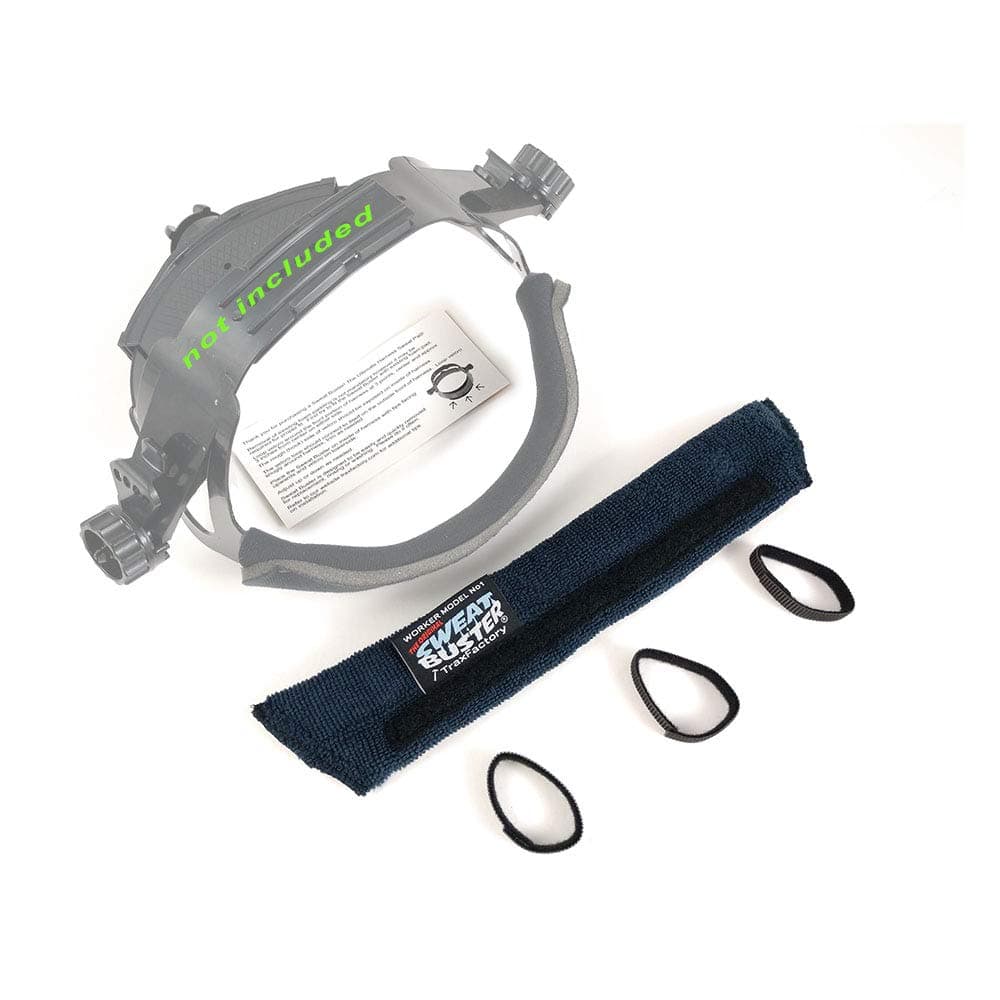 Trax Factory Sweat Buster Worker Model 4 Pack sweatband for hard hats welding helmets face shields any harness head gear Made in USA