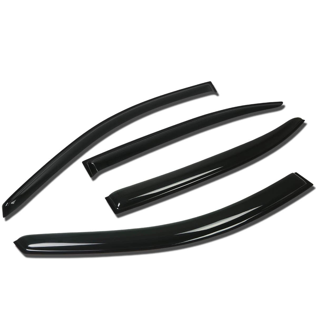 Auto Dynasty 4pcs Tape-On Window Visor Deflector Rain Guard Compatible with 2008-2012 Honda Accord 4-Door, Acrylic