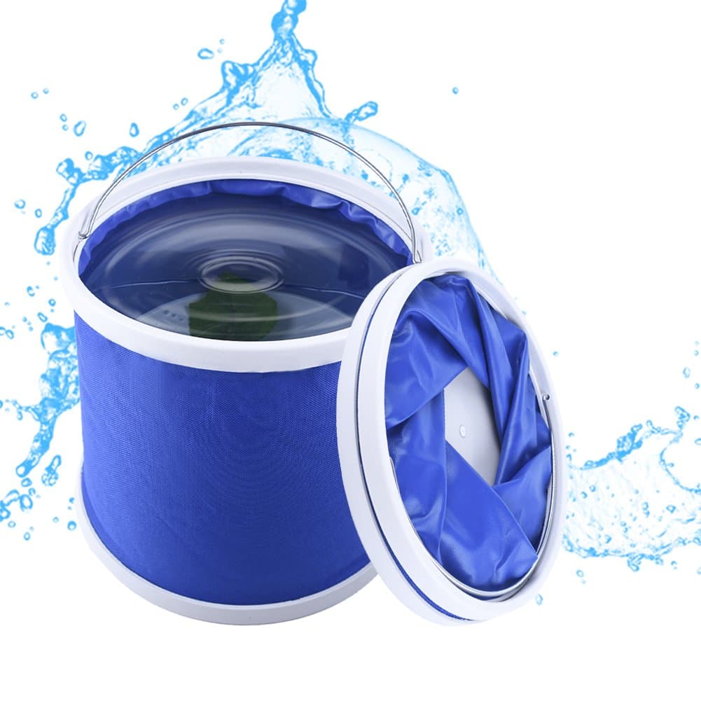 Hope123 Buckets, a Natural Canvas Bucket,Lightweight Durable, for Camping, Fishing Trips, and Gardening.