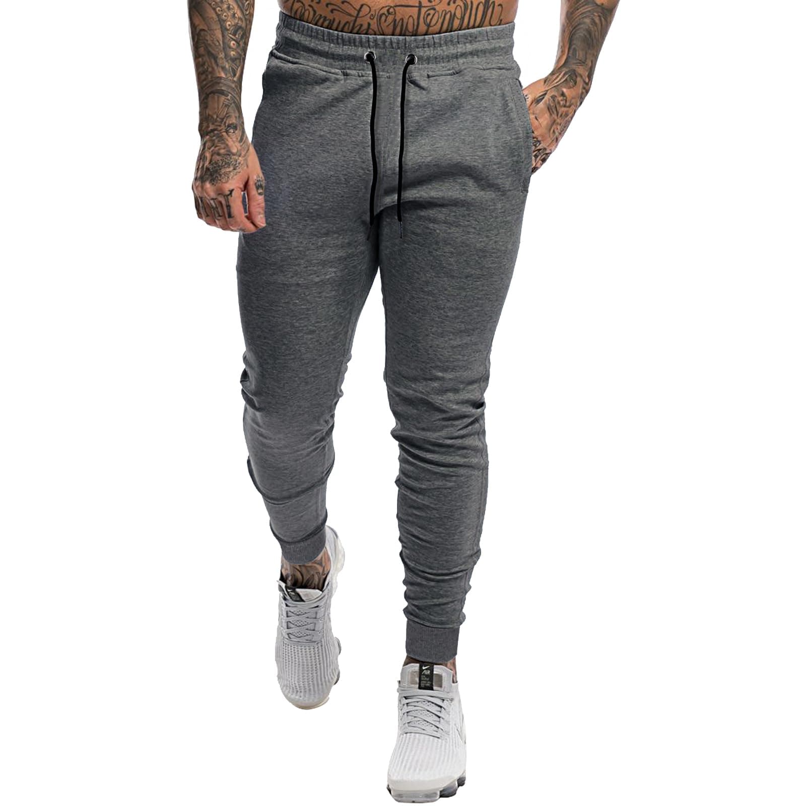Men's Slim Jogger Pants, Tapered Athletic Sweatpants for Jogging Running Exercise Gym Workout