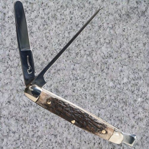 Rodgers of Sheffield, Tobacco Pipe Knife Tool - Stag Horn Inlay