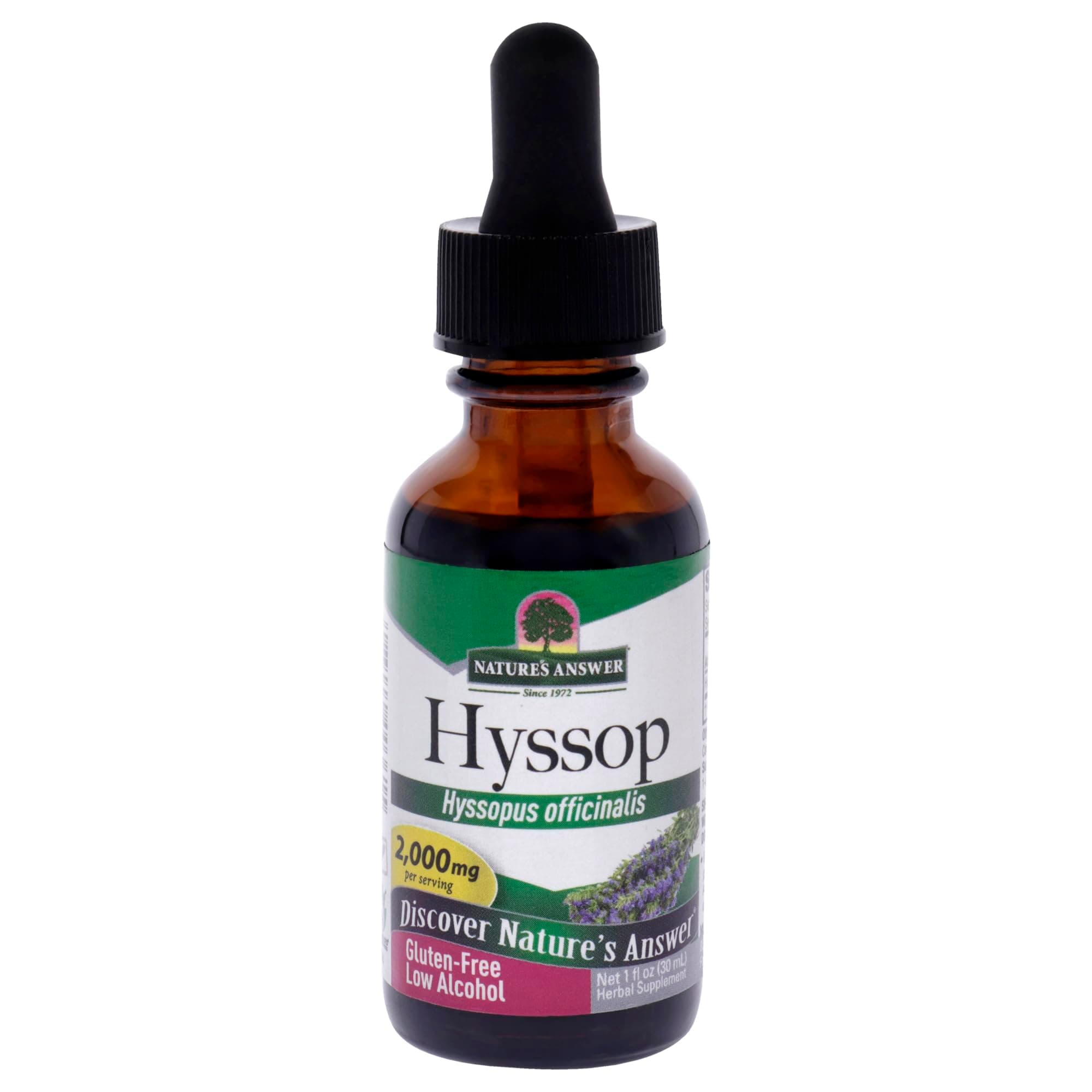 Nature's Answer Hyssop Herb with Organic Alcohol, 1-Fluid Ounce