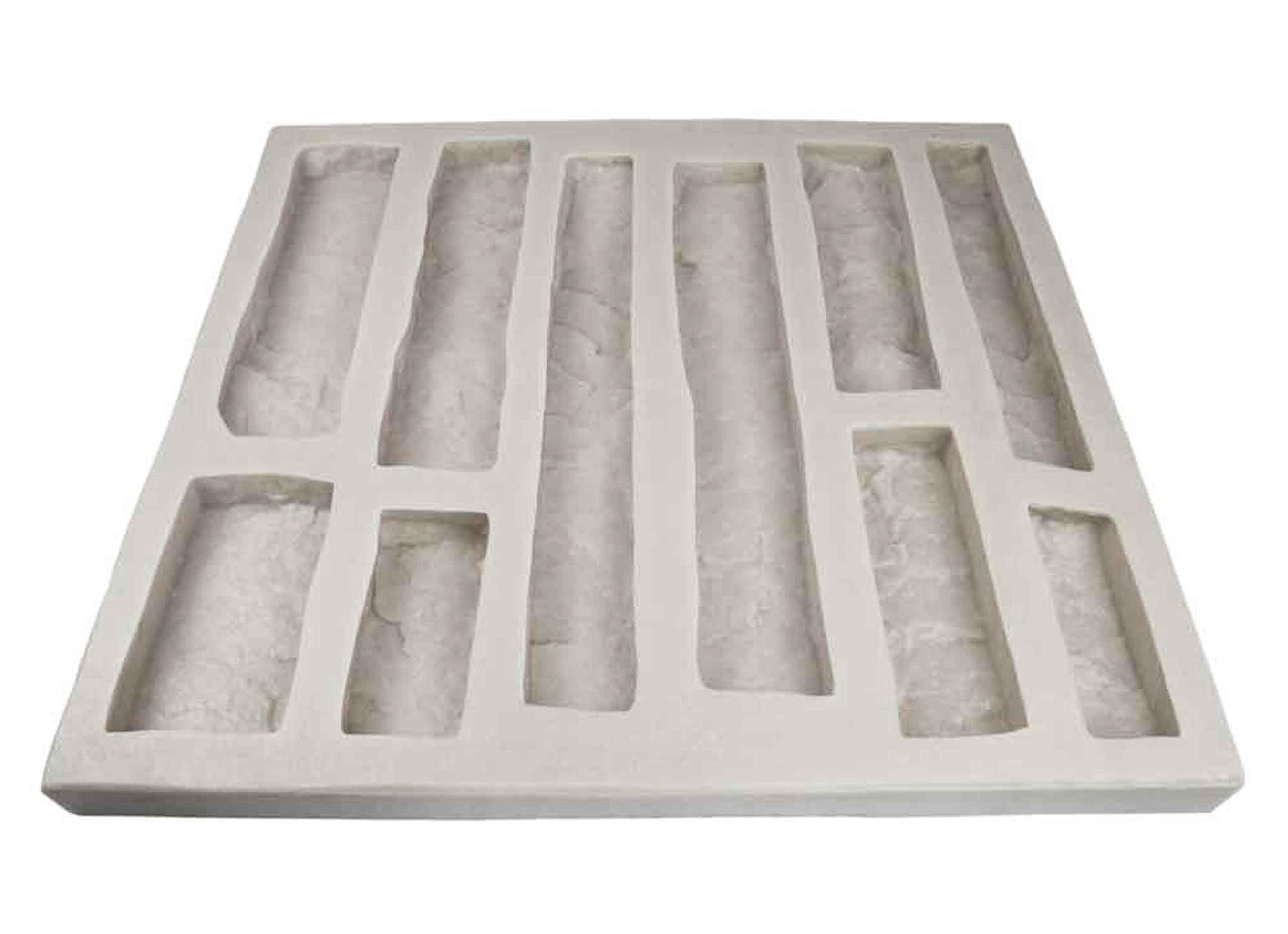 Veneer Stone Rubber Mold for Concrete or Plaster,Cliff Stone Flats, 22.75x20.5, Version 4, Recycled Material