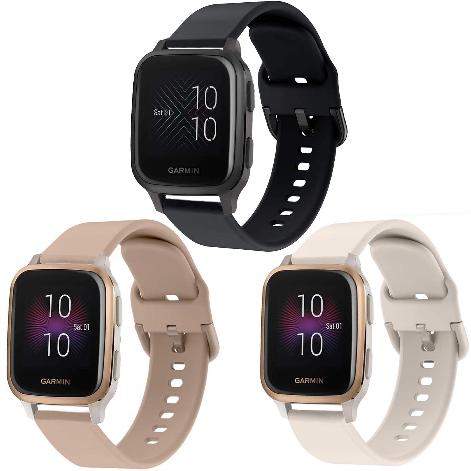 Bands Compatible with Garmin Venu SQ/Venu Sq 2 /Venu Smart Watch, Soft Silicone Fadeless Pattern Printed Floral Replacement Band for Garmin Venu sq Music