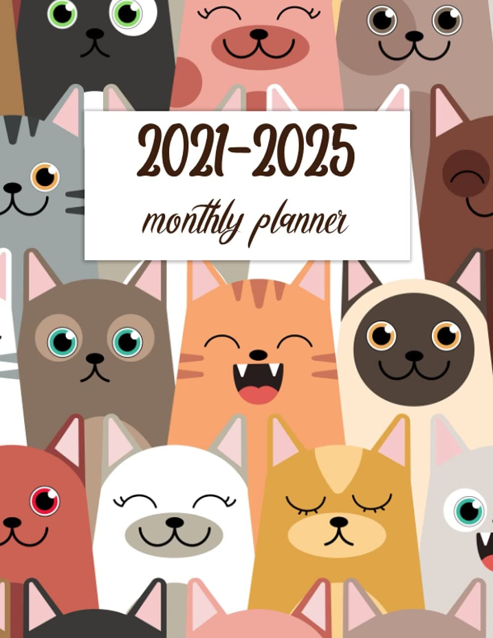 5 Year Pocket Calendar 2021-2025: checkbook size calendars, orange circle studio planner: 21 planner cat, 2021 planner cats, cat 5, emily grace, 3 ... 2021, fit planner 2021, visual calendar