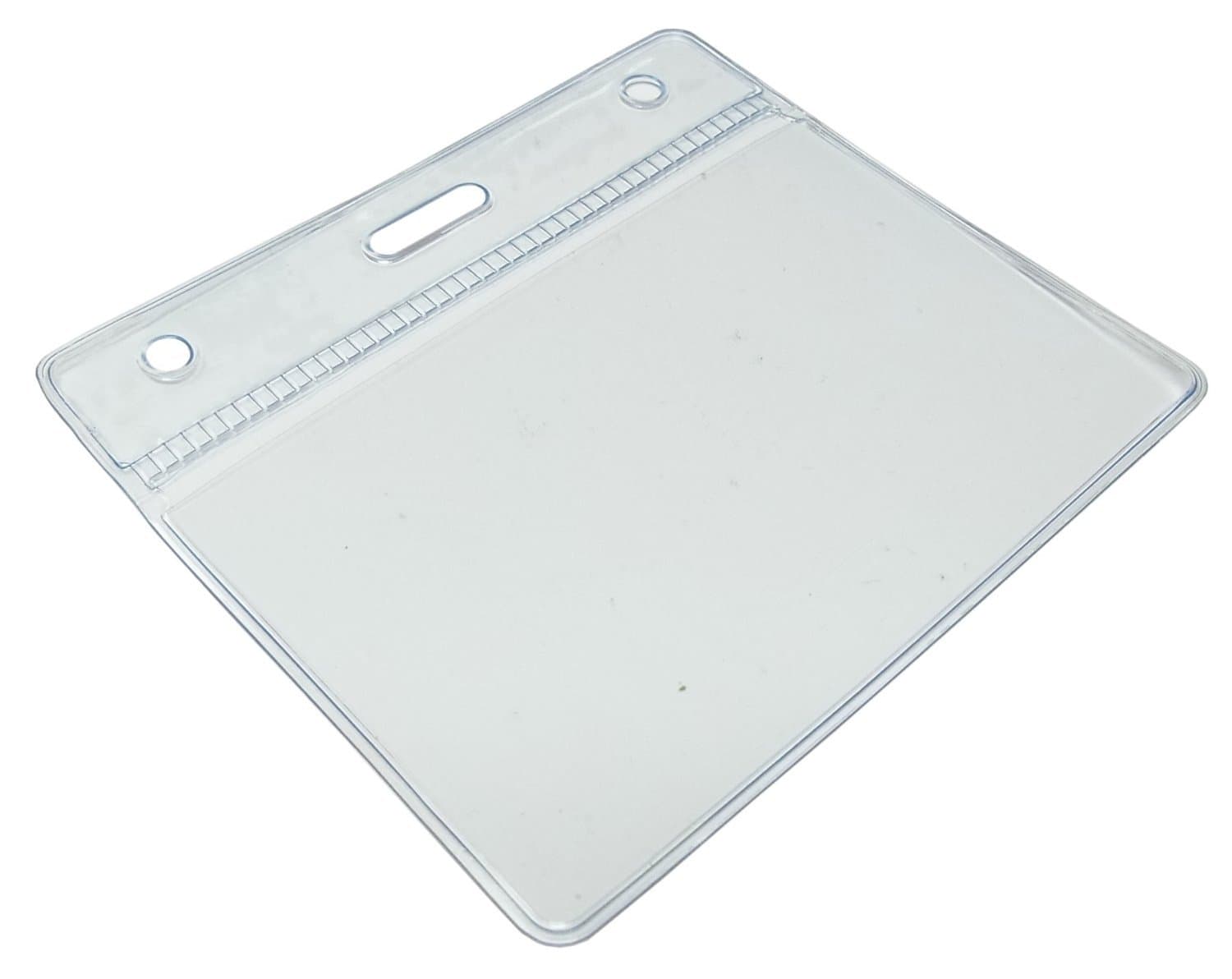 Customcard 60 x 90 mm Pocket ID Badge Plastic Wallet - Clear (Pack of 100) IDPOCKERTSPACK100