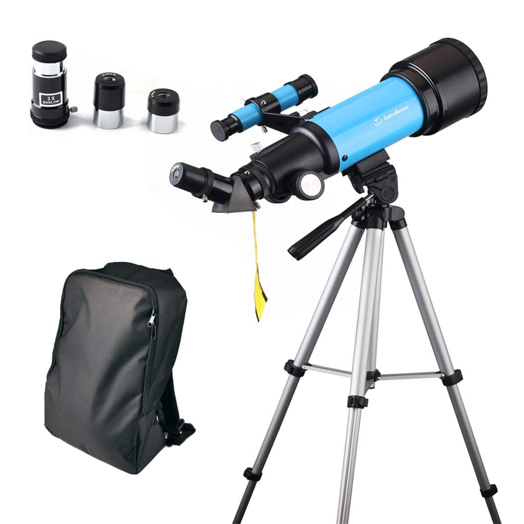 JingleStar Telescope for Kids Beginners, 70mm Astronomical Refracter Telescope - Travel Scope with Tripod & Finder Scope - Perfect for Children Educational and Gift (Blue)